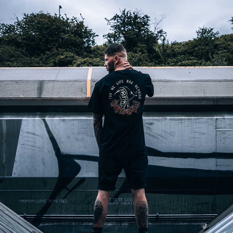  For Me Life Nas Meaning Printed Short-Sleeved Casual T-shirt-Ranbybox