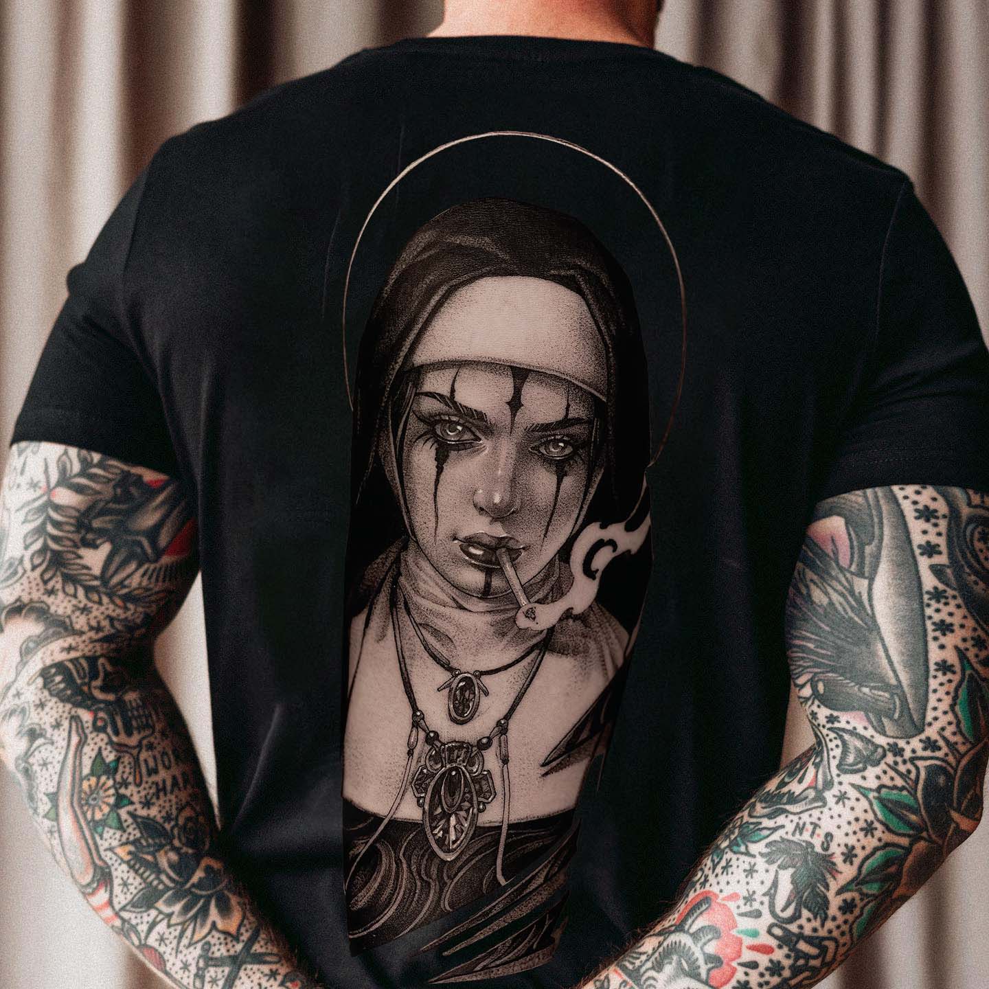 Evil Nun Printed Men's T-shirt