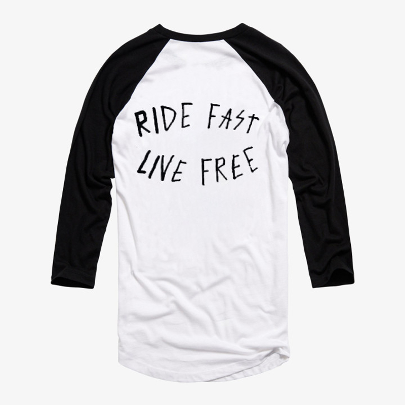  Ride Fast Live Free Printed Long-Sleeve Men's T-shirt-Ranbybox