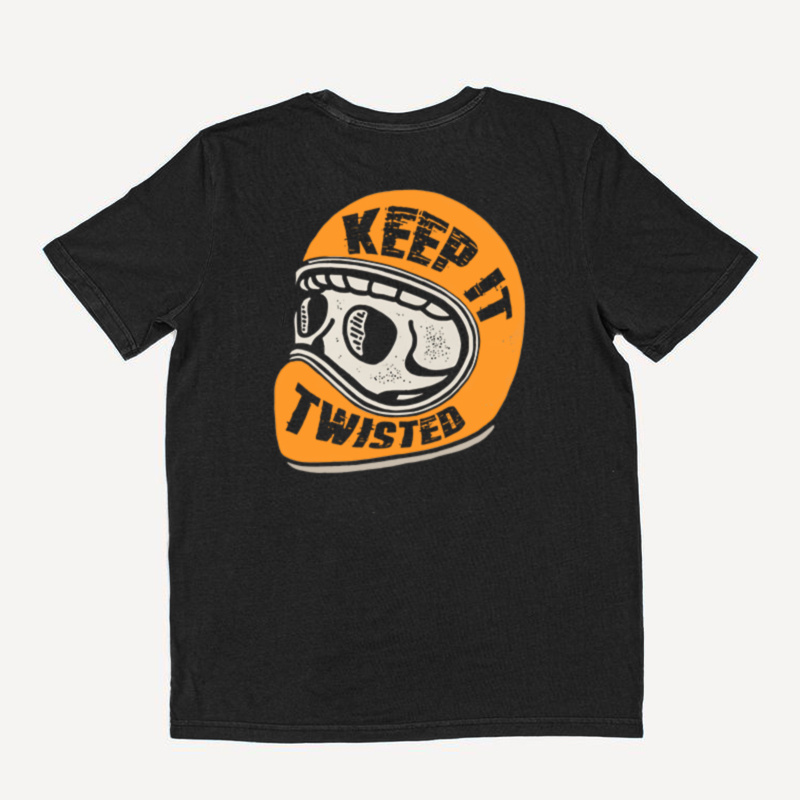  Keep It Twisted Skull's Swear Helmet Printed Men's T-shirt-Ranbybox