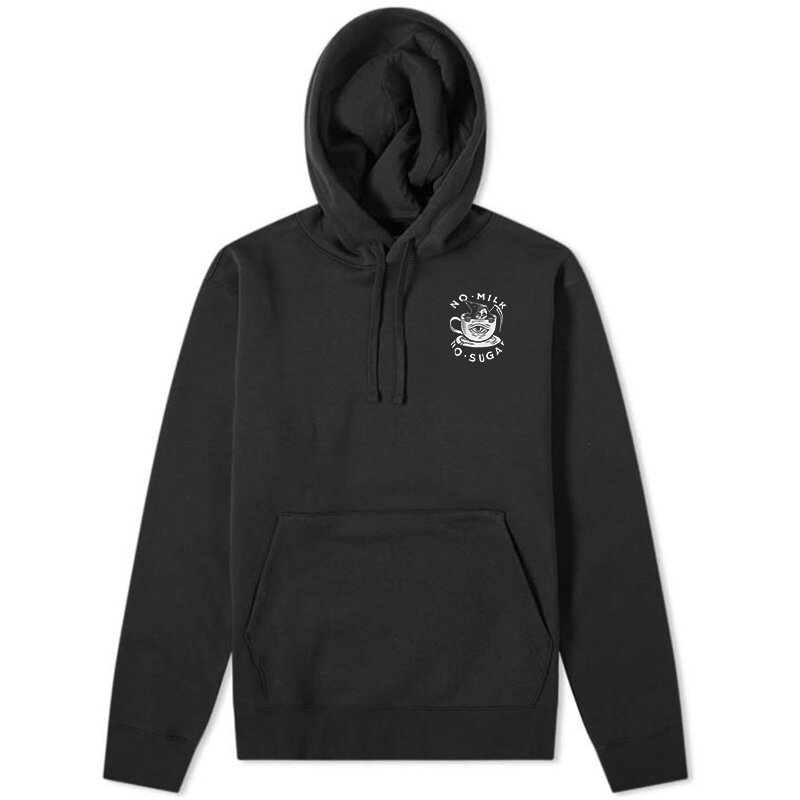  Men's No Milk No Sugar Skull Creative Printed Hoodie-Ranbybox