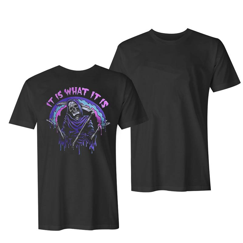  It's What It Is Skull Printed T-shirt-Ranbybox