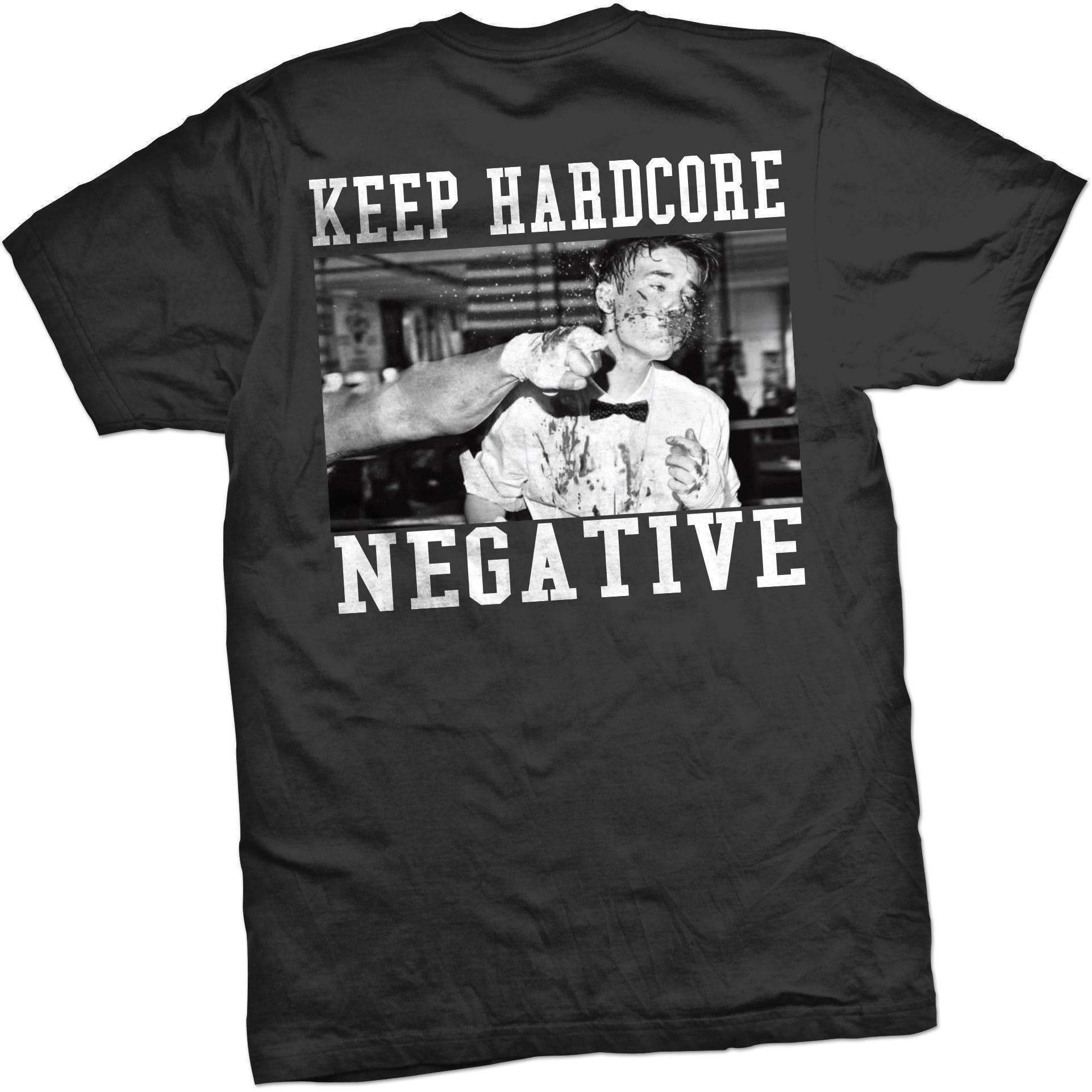 Keep Hardcore Negative printed T-shirt-Ranbybox