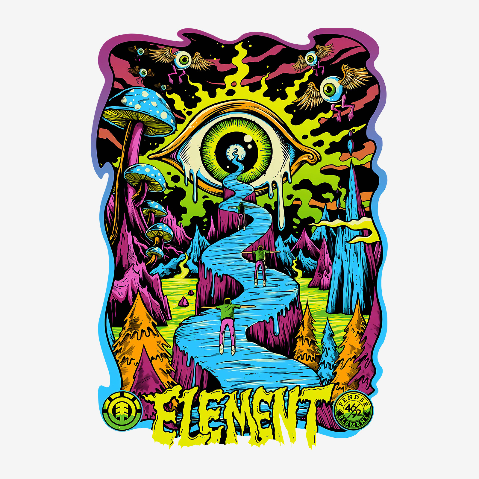  Element creative print short sleeve t-shirt-Ranbybox