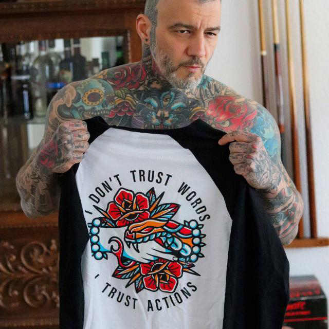  I Trust Actions Print Long Sleeved T-Shirt-Ranbybox