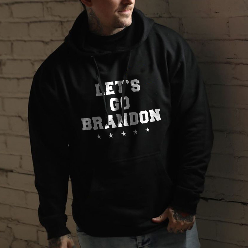  Five-Pointed Star Let's Go Brandon Men's Hoodie-Ranbybox