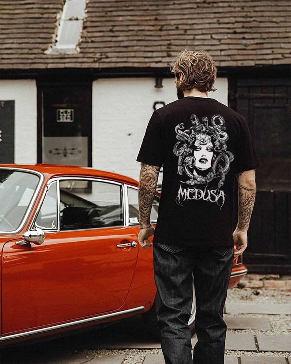  Medusa Printed Casual Comfortable Men's T-shirt-Ranbybox