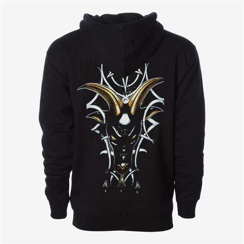  Evil Baphomet Goat Skull Printed Men's Hoodie-Ranbybox