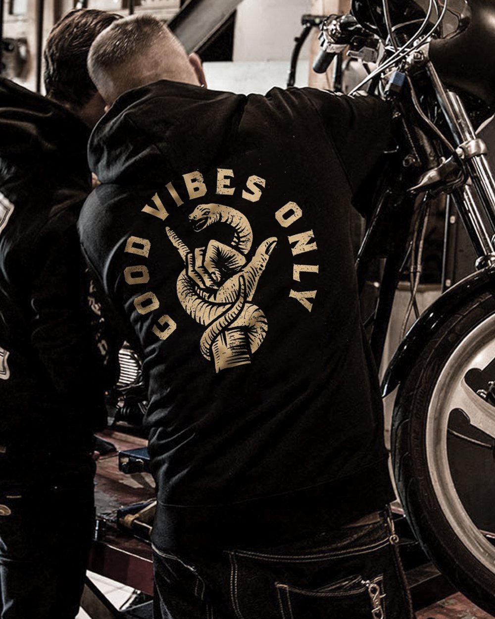  Good Vibes Only Printed Men's Hoodie-Ranbybox