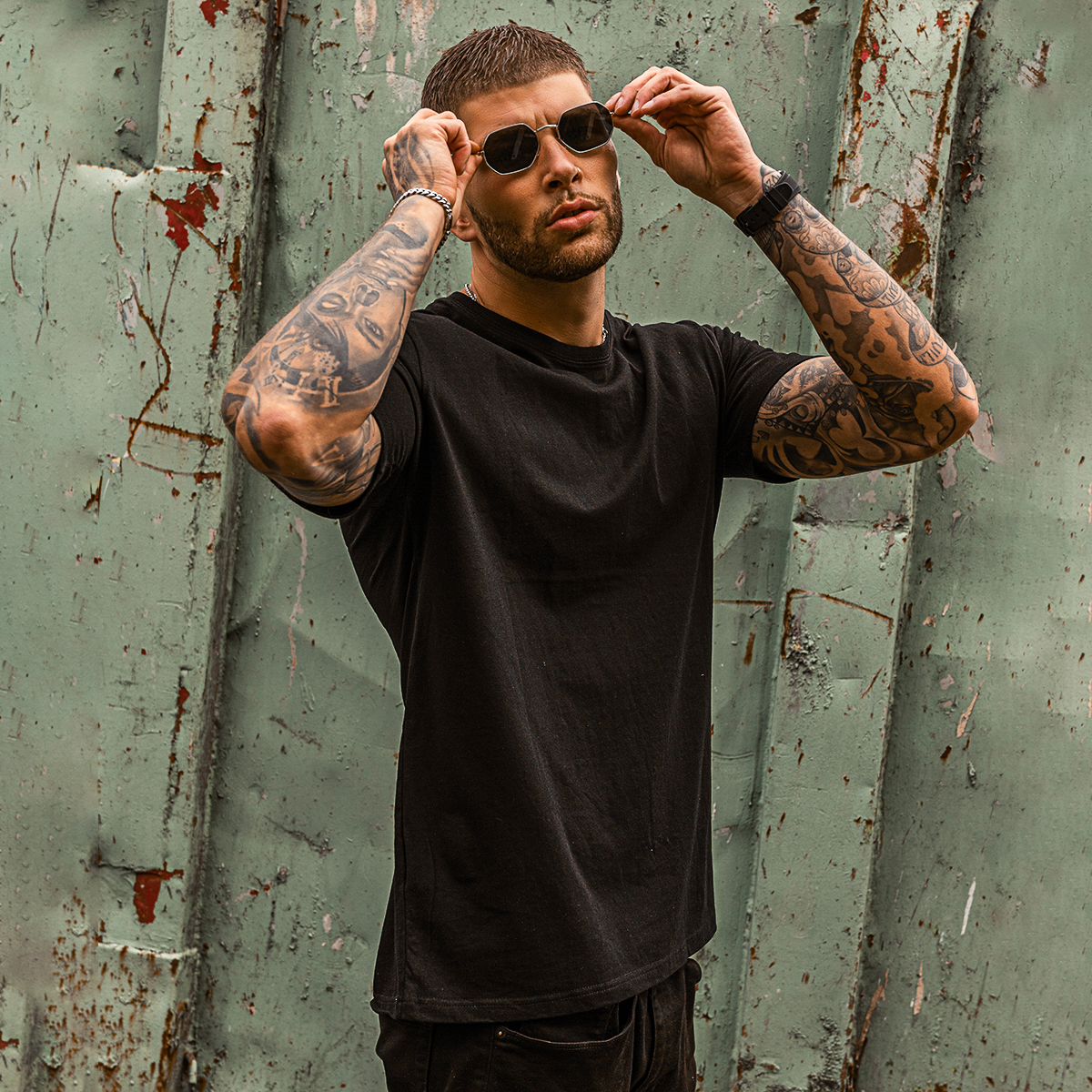  Skull Indian Headdress Printed Men's Casual T-shirt-Ranbybox