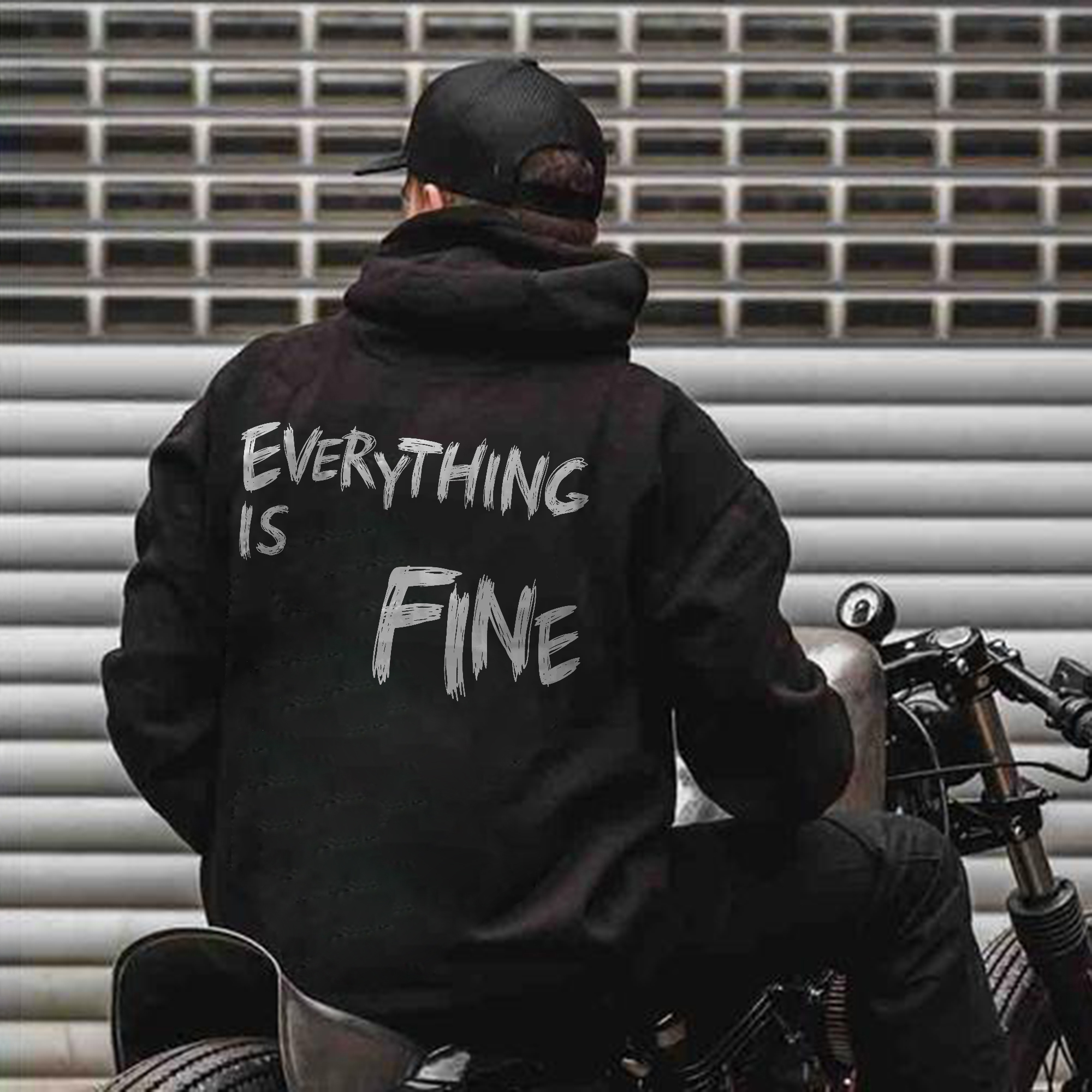  Everything Is Fine Men's Hoodie-Ranbybox