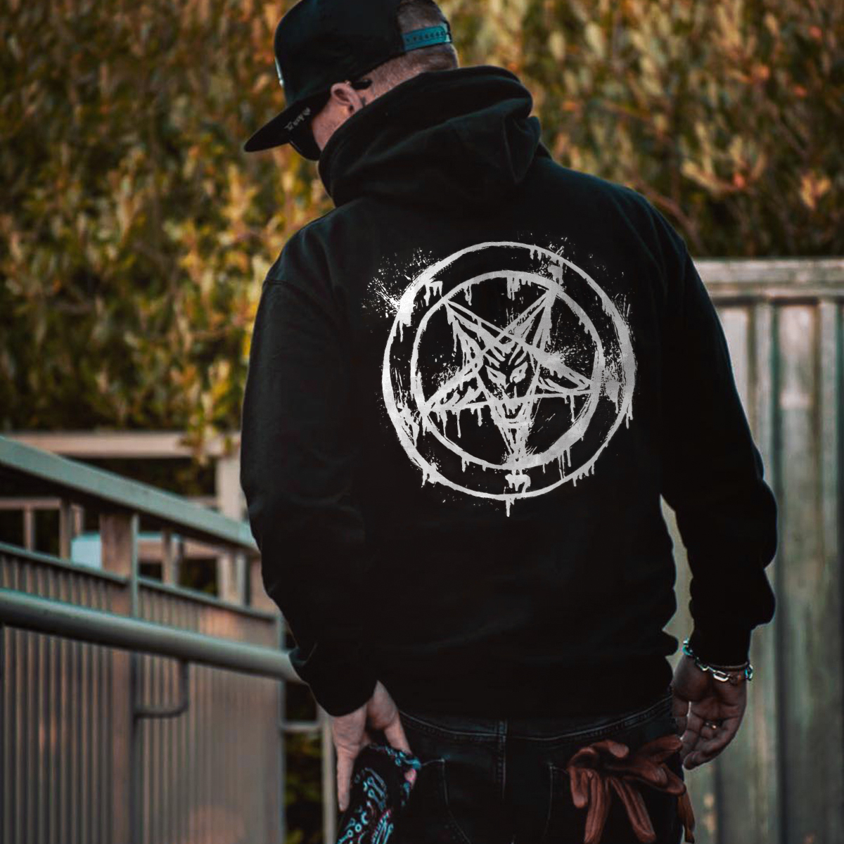  Summon Sheep Demon Printed Men's Casual Loose Hoodie-Ranbybox