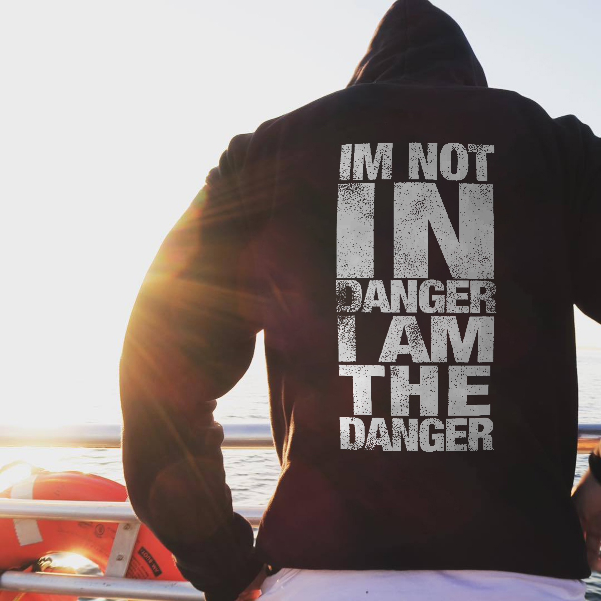  Im Not In Danger I Am The Danger Printed Men's Hoodie-Ranbybox