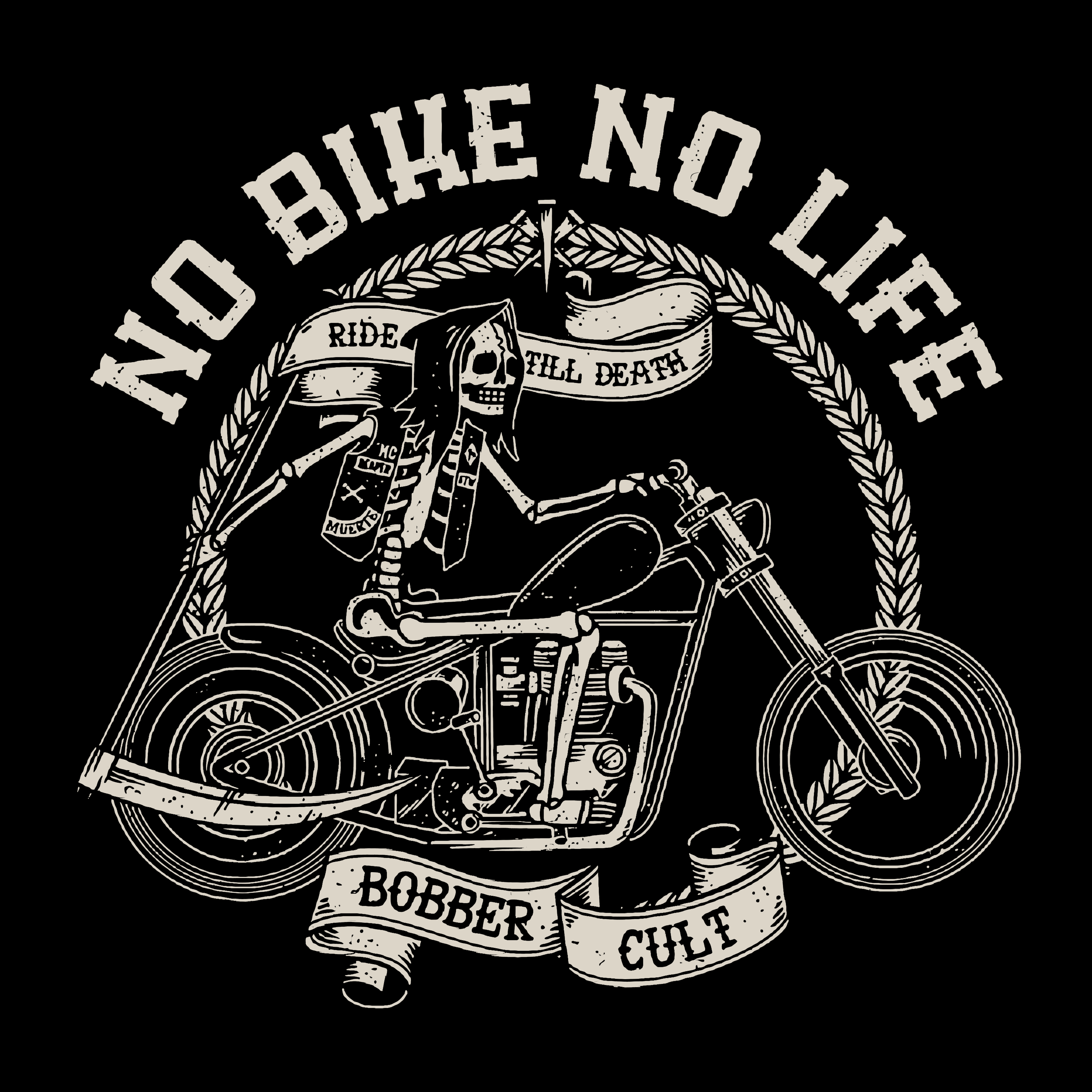 NO BIKE NO LIFE Printed loose T-shirt designer-Ranbybox