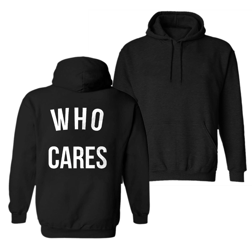 Who Cares Men's Hoodie-Ranbybox