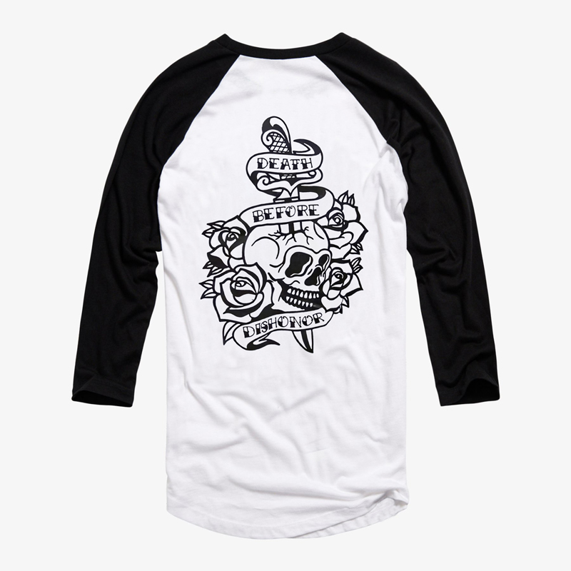  Death Before Dishonor Printed Long-Sleeve Men's T-shirt-Ranbybox