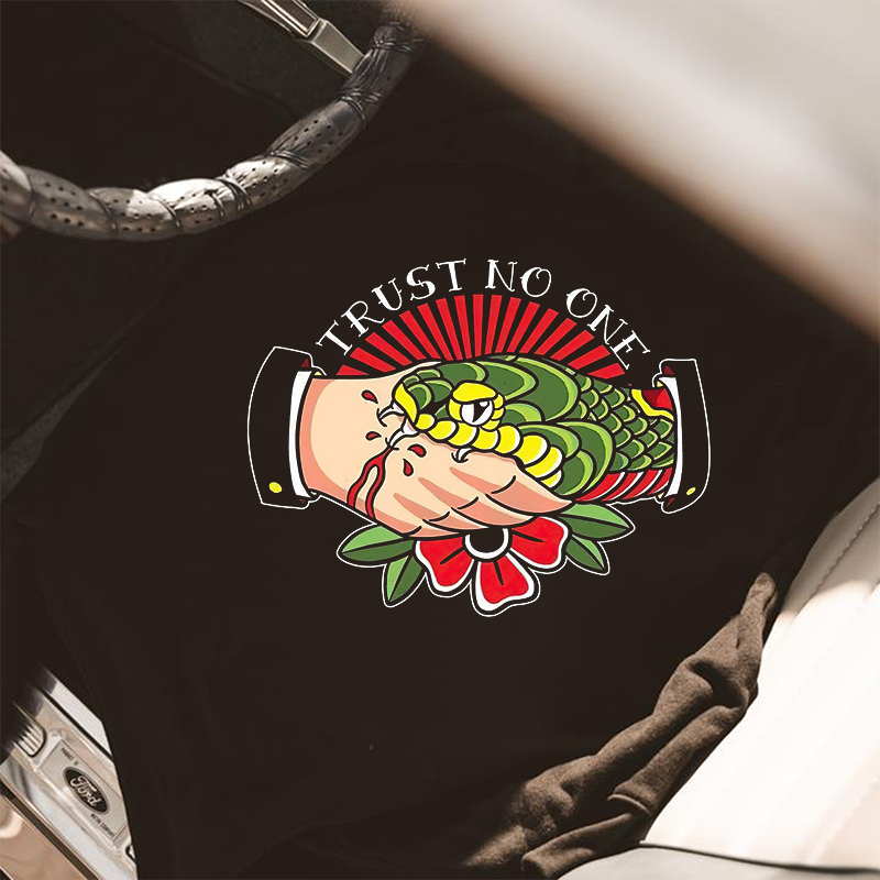  Trust No One Printed Men's Casual Hoodie-Ranbybox