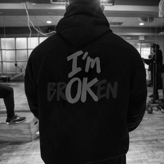 UPRANDY I Am Broken Men's Hoodie