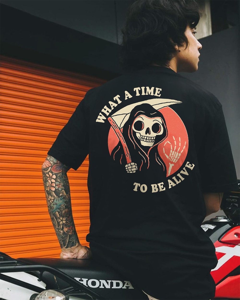  What a time to be alive skeleton printed designer T-shirt-Ranbybox