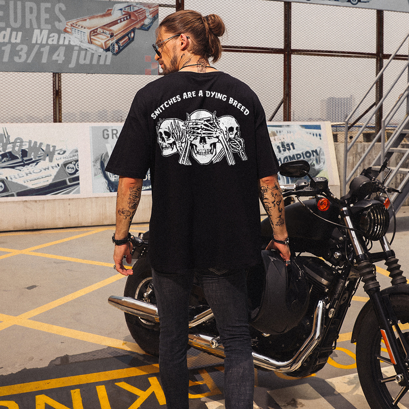  Snitches Are A Dying Breed Printed Men's T-shirt-Ranbybox