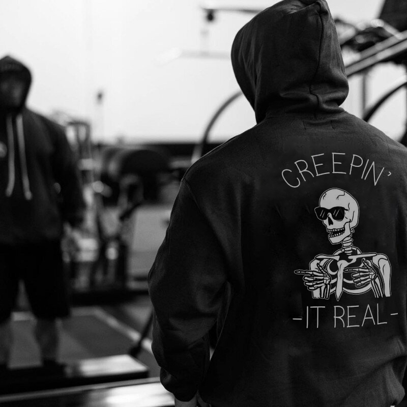  Creepin It Real Printed Men's Hoodie-Ranbybox
