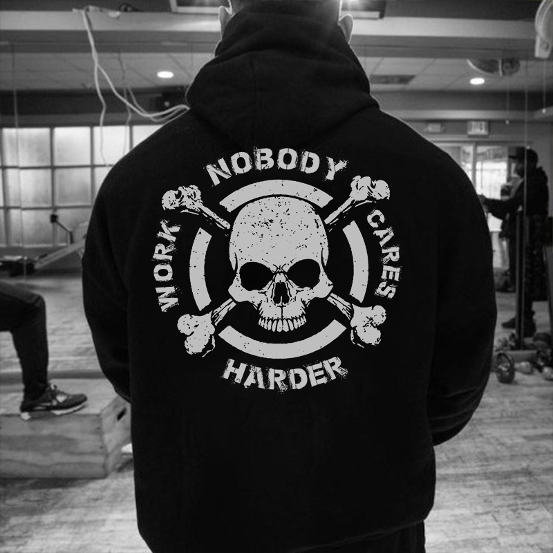  Nobody Cares Work Harder Printed Men's Hoodie-Ranbybox