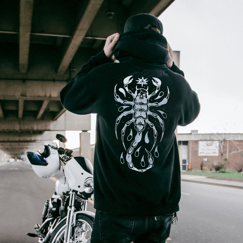  Classic Scorpion Printed Casual Men's Hoodie-Ranbybox