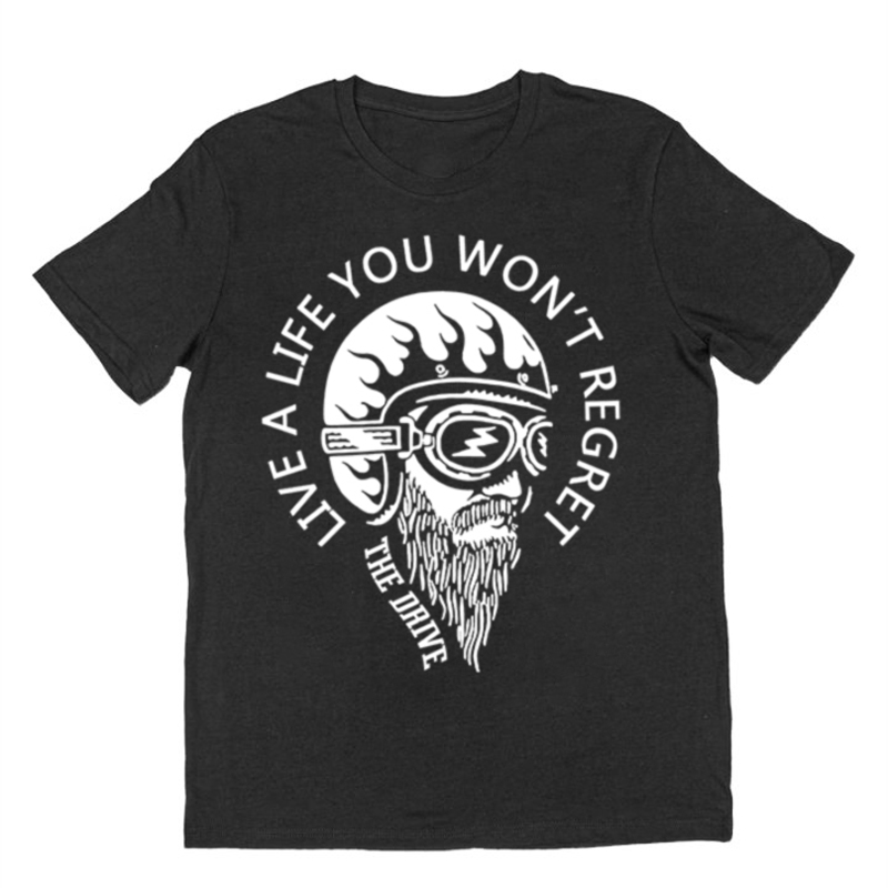  Live A Life You Won't Regret Printed Men's T-shirt-Ranbybox