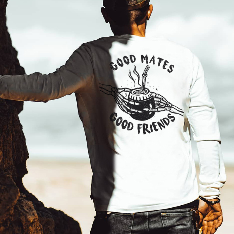 UPRANDY Good Mates Good Friends Printed Men's Crew Neck T-shirt Sold Out-Ranbybox