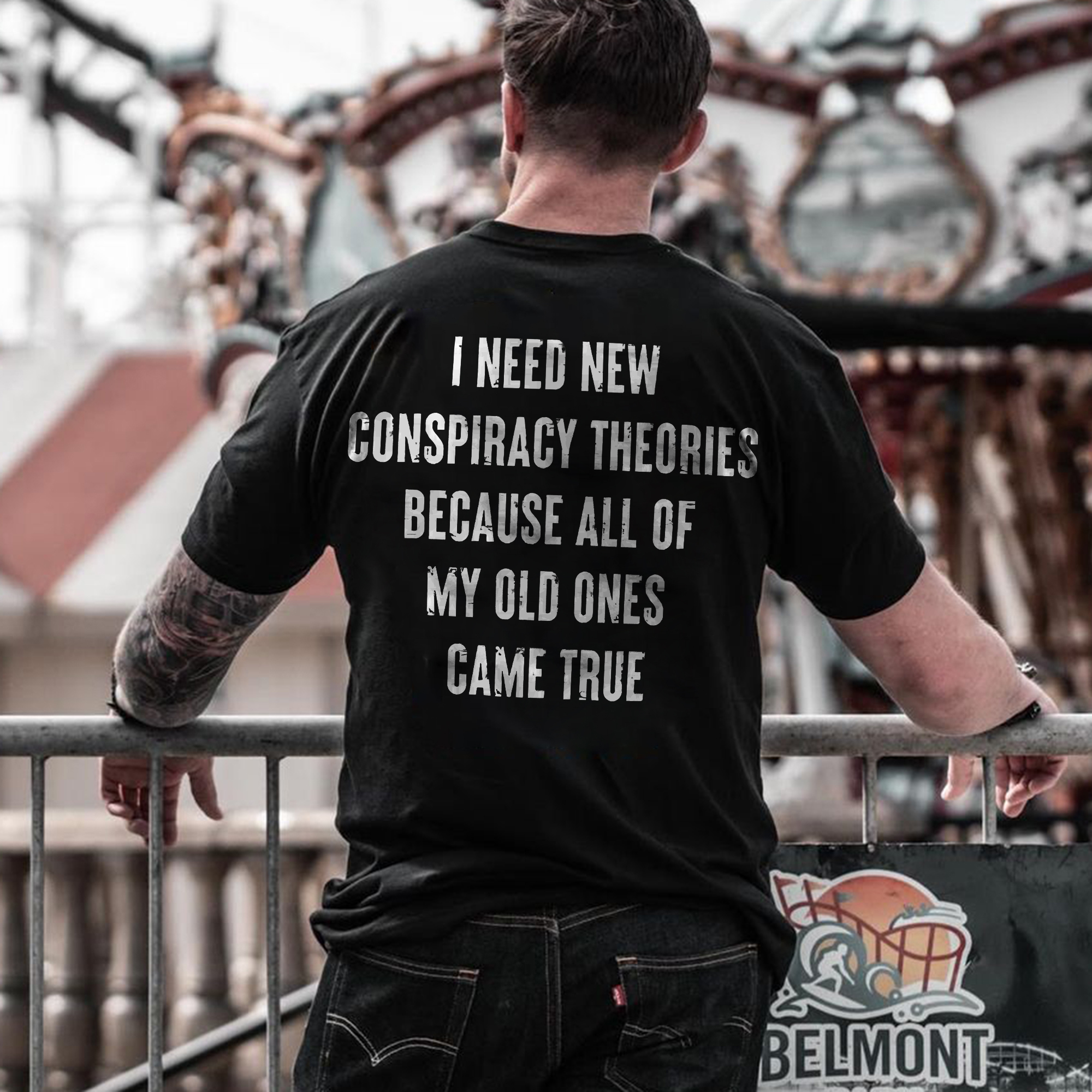 All Of My Old Ones Came True Letters Printed Men's T-shirt-Ranbybox