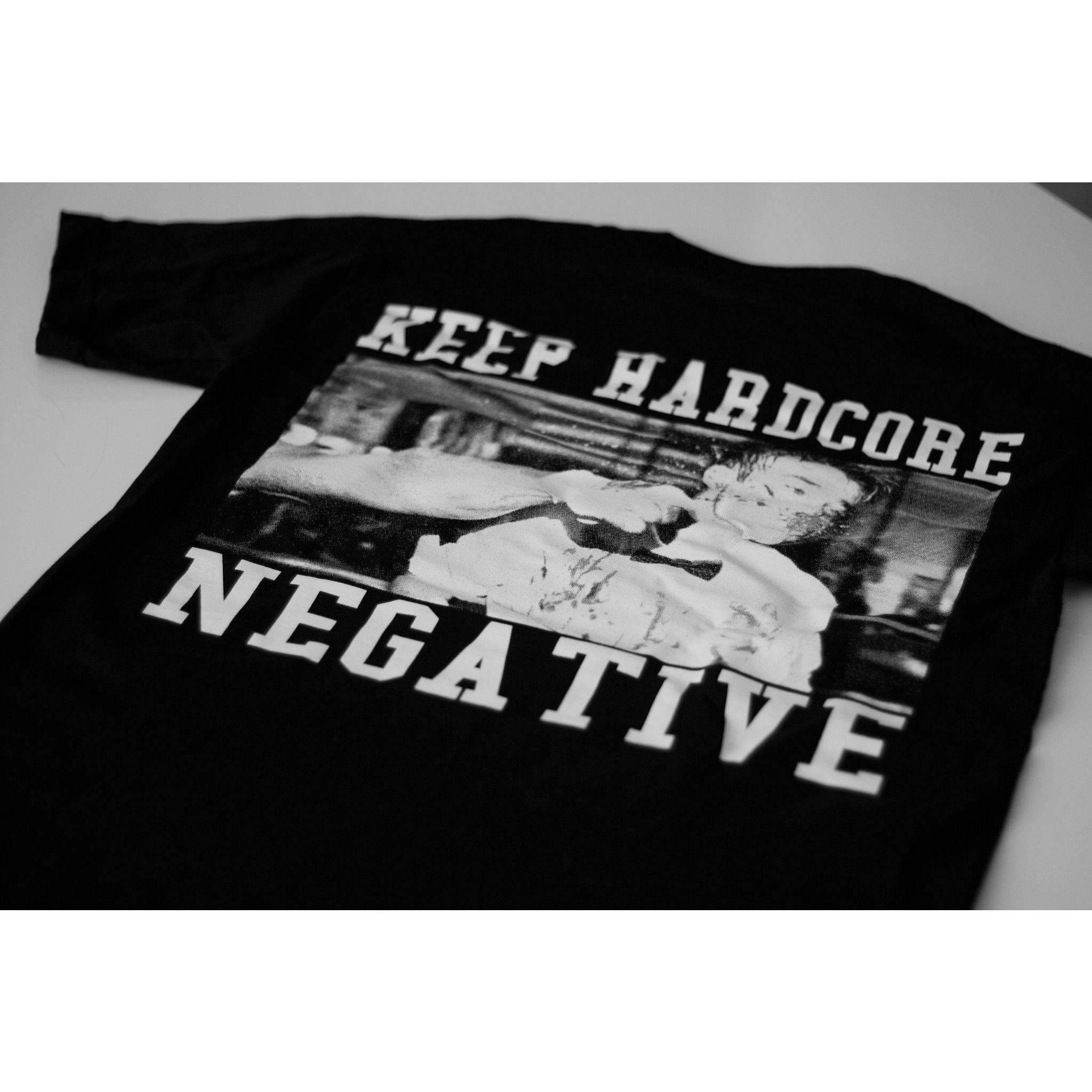 Keep Hardcore Negative printed T-shirt-Ranbybox