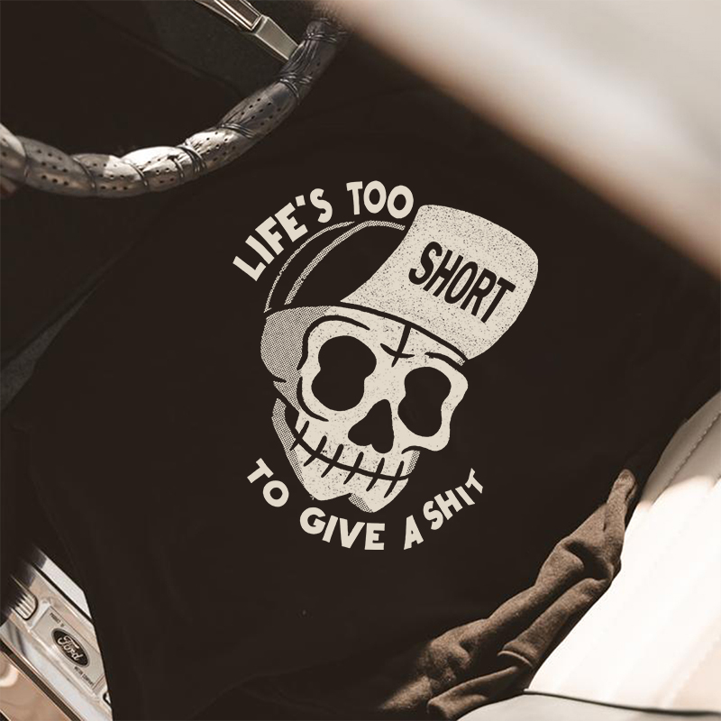  Life Too To Give A Shit Printed Men Hoodie-Ranbybox