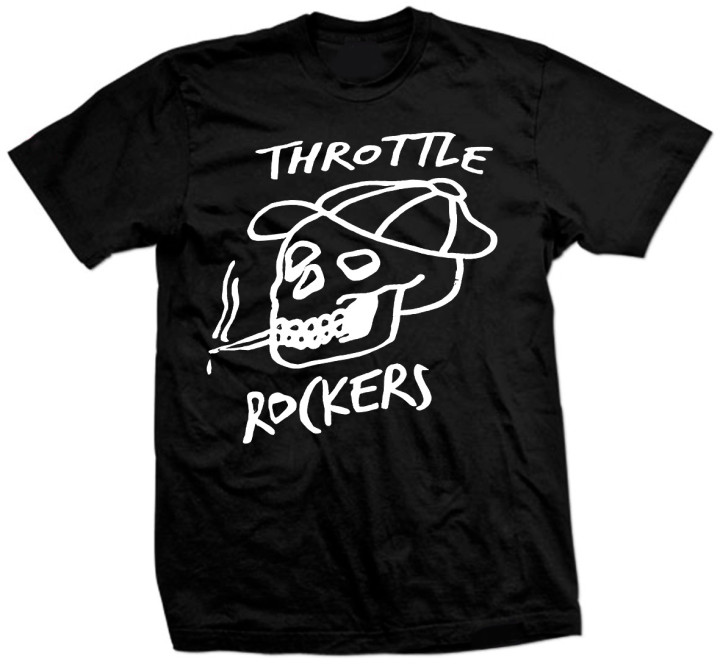  Throttle Rockers Skull Printed Men's T-shirt-Ranbybox