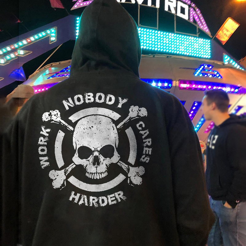  Nobody Cares Work Harder Printed Men's Hoodie-Ranbybox