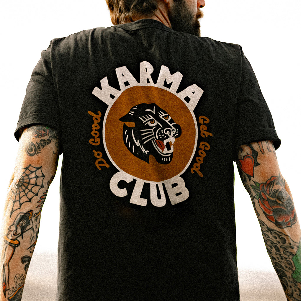 Karma Club Printed Panther Pattern Men's T-shirt-Ranbybox