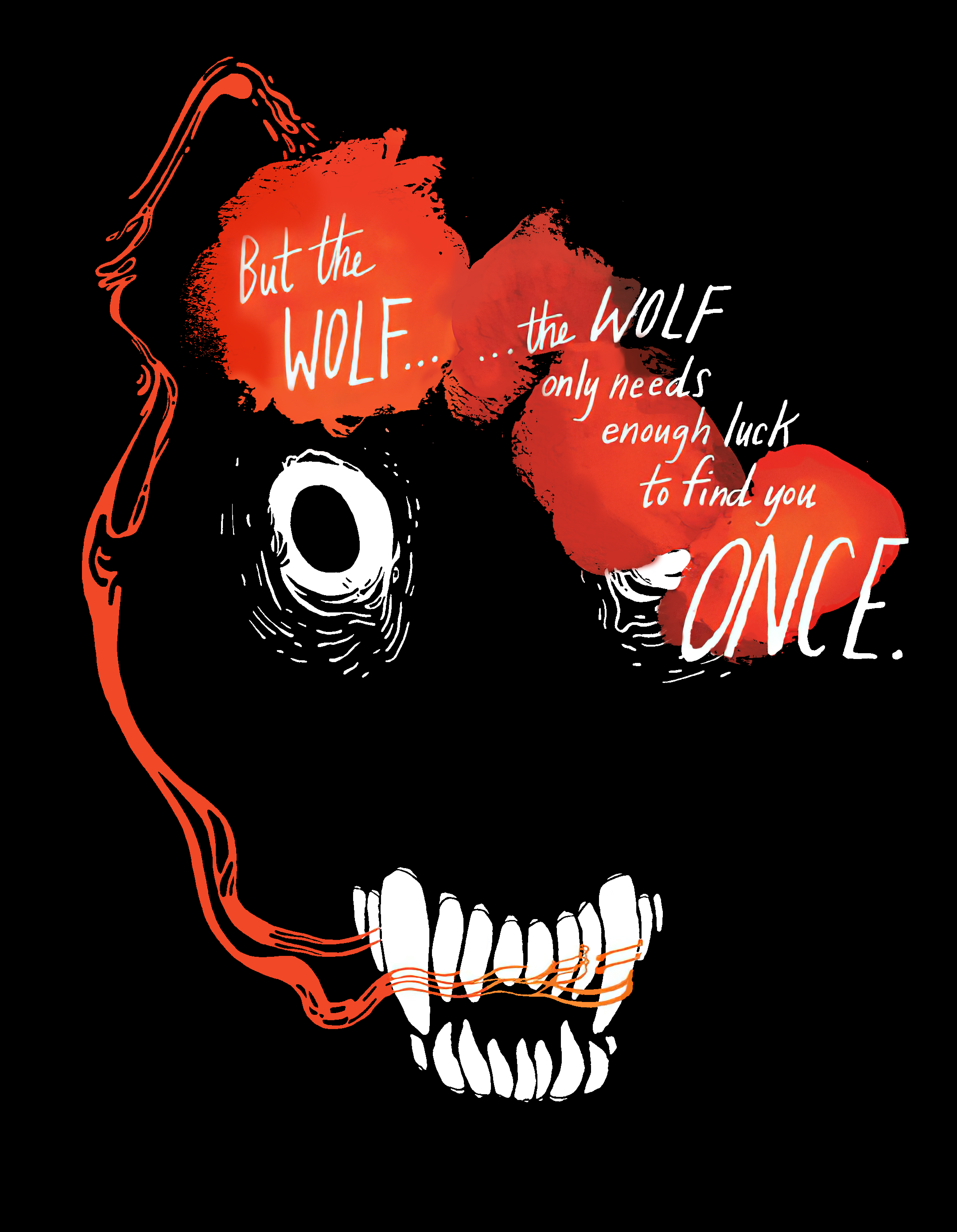 The wolf only needs enough luck to find you designer T-shirt-Ranbybox