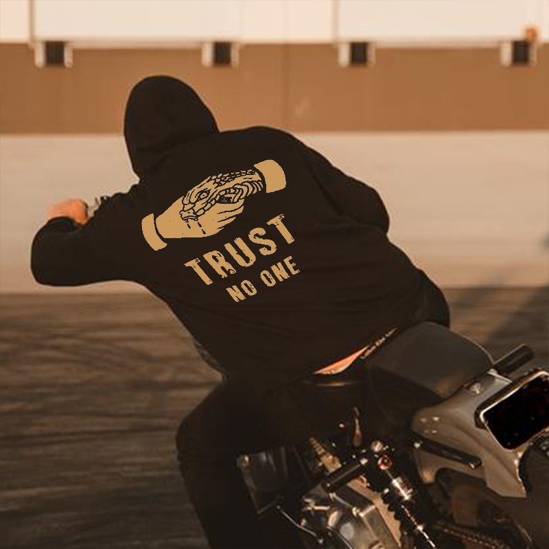  Trust No One Printed Men's Hoodie-Ranbybox