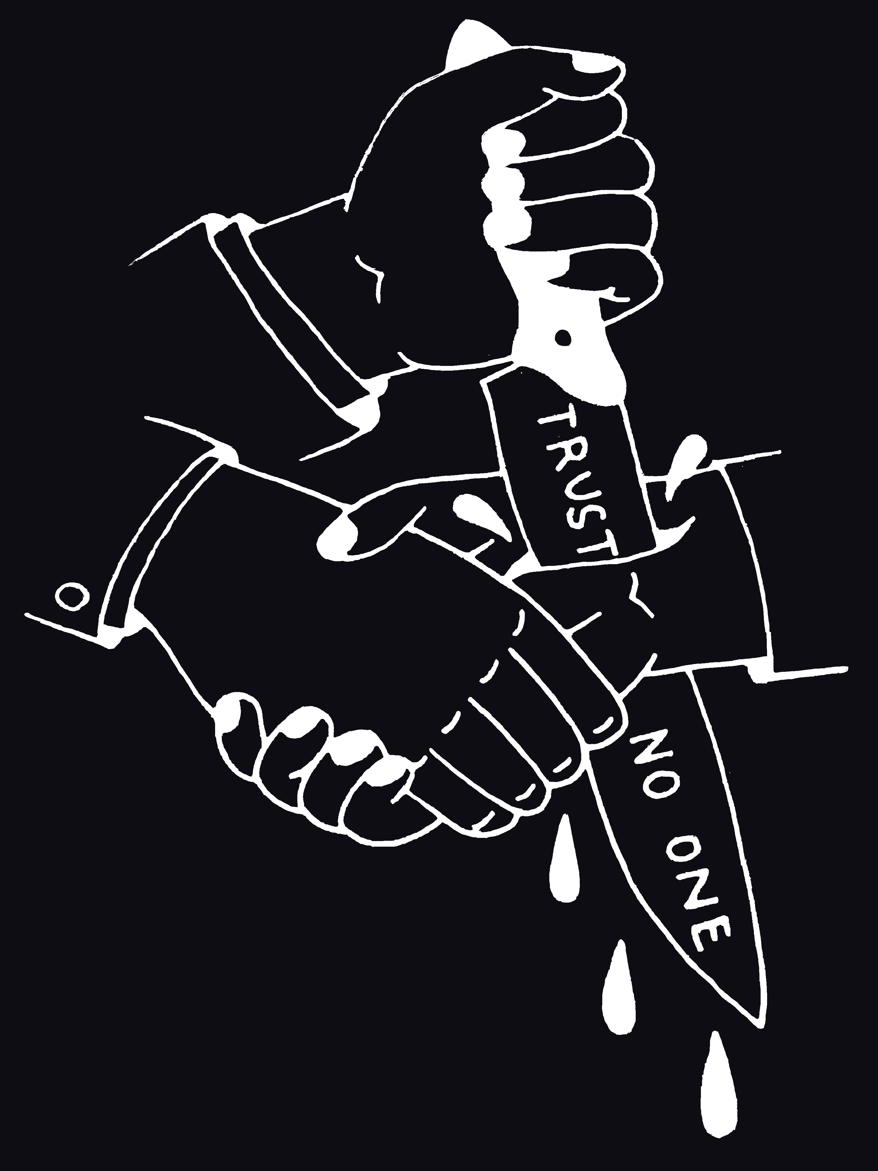 TRUST NO ONE printed t-shirt designer-Ranbybox