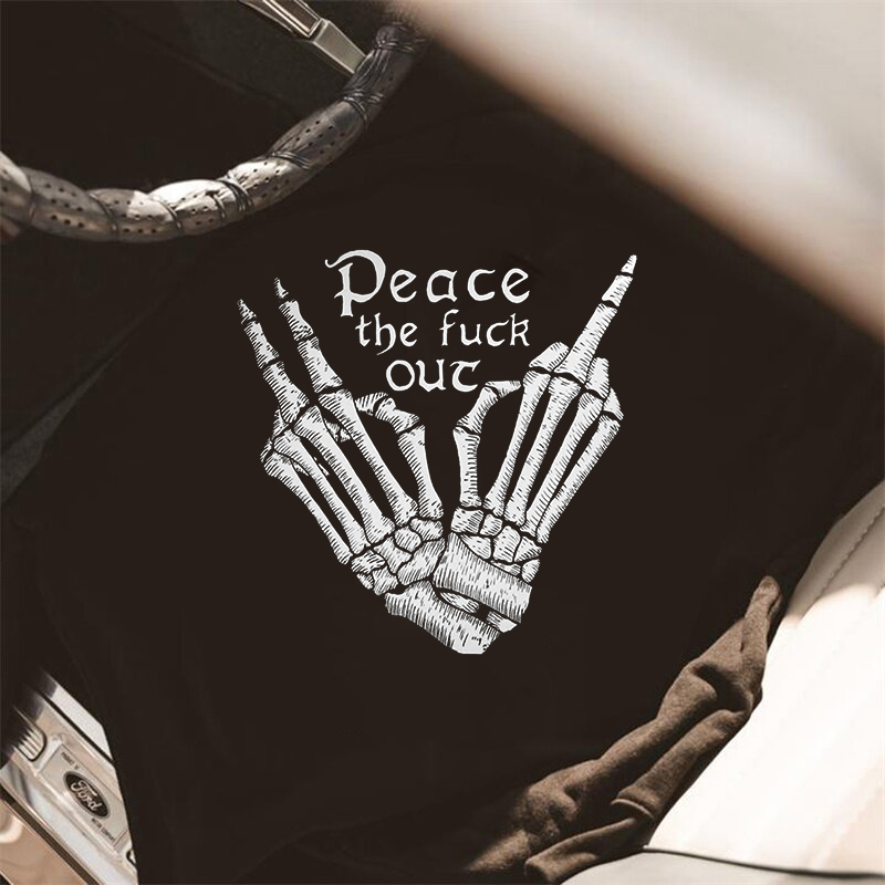  Peace The Fuck Ouc Printed Men's Hoodie-Ranbybox