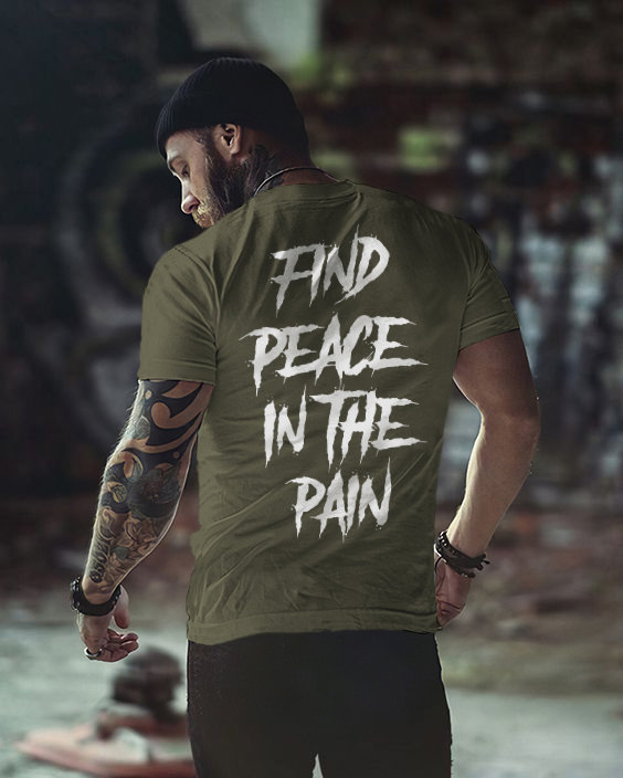 Find Peace In The Rain Men's Crew Neck T-shirt-Ranbybox