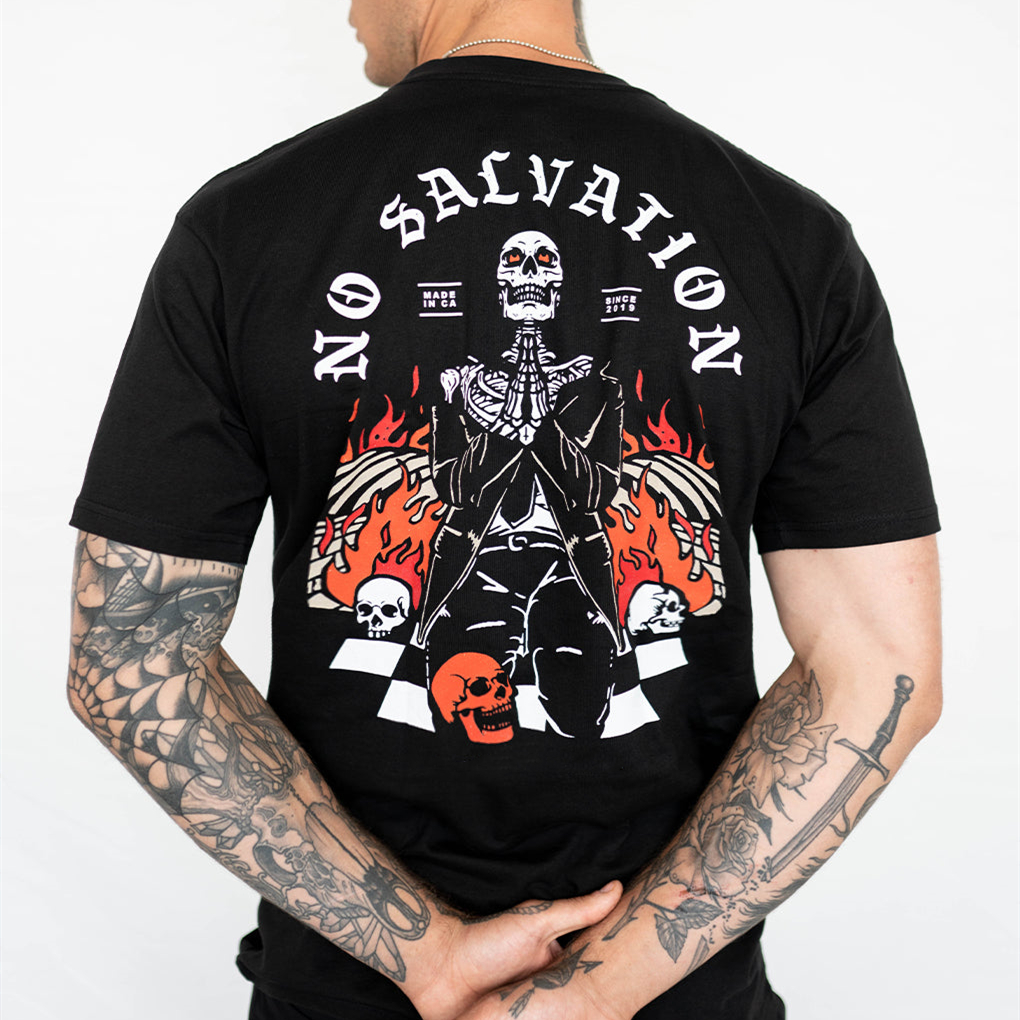 No Salvation Printed Men's T-shirt-Ranbybox