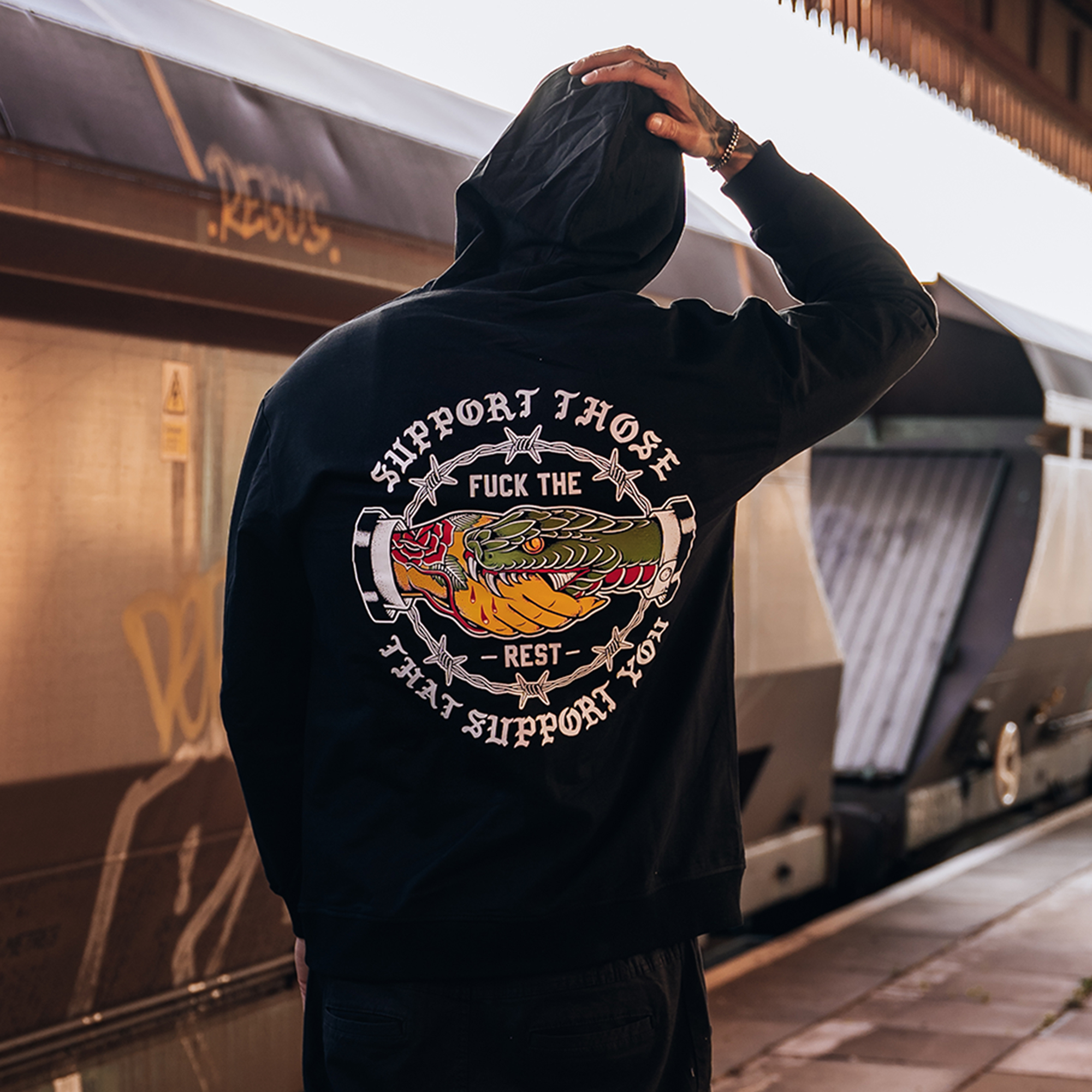  Support Those That Support You Printed Men's Hoodie-Ranbybox