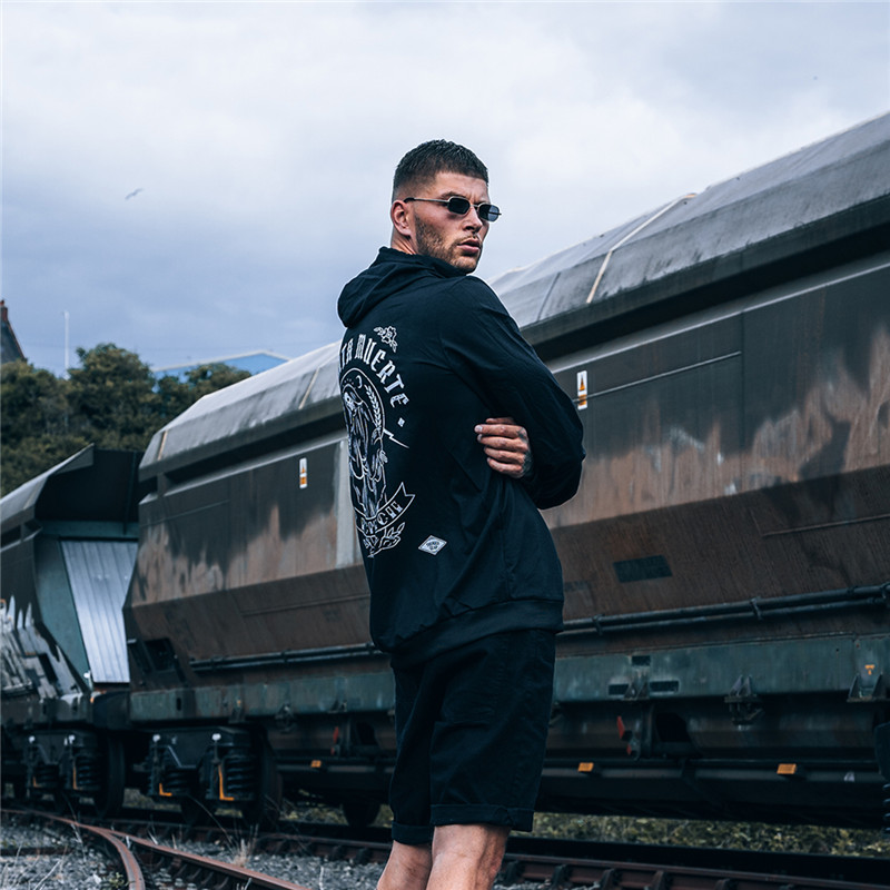 La Santa Muerte Printed Casual Men's Hoodie-Ranbybox