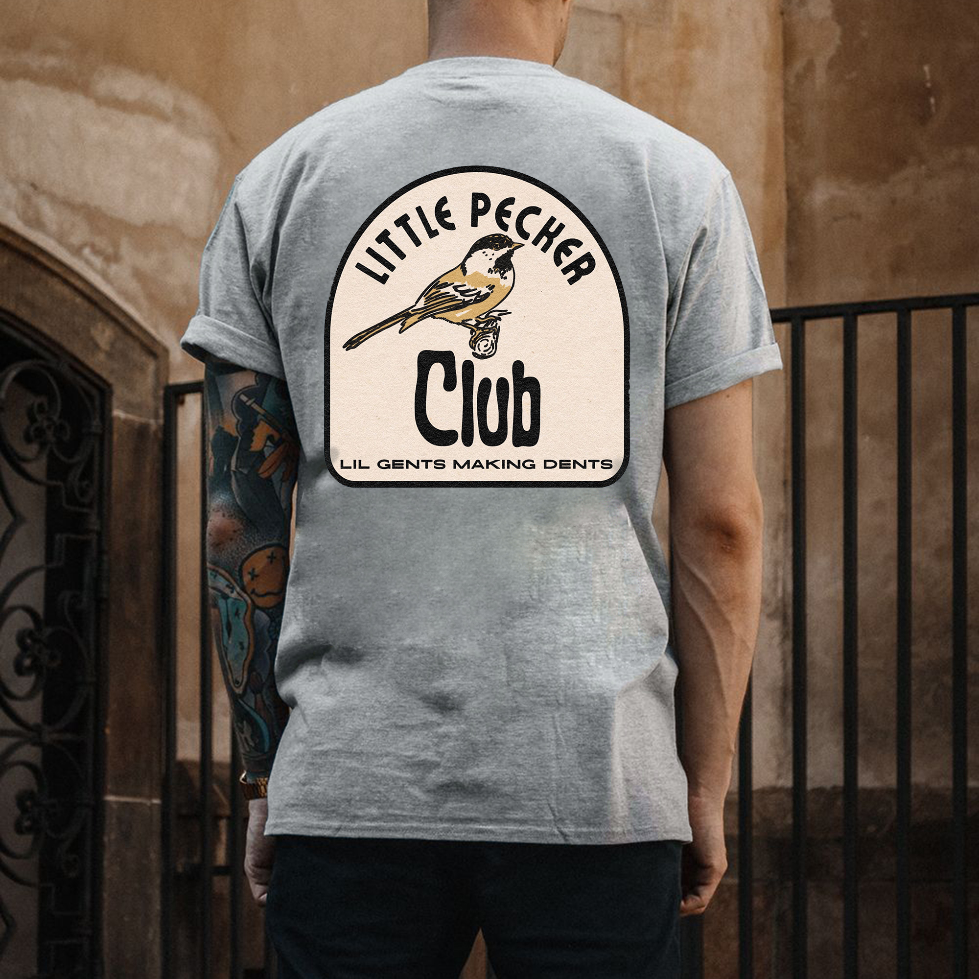 Little Pecker Club Print Men's T-shirt-Ranbybox