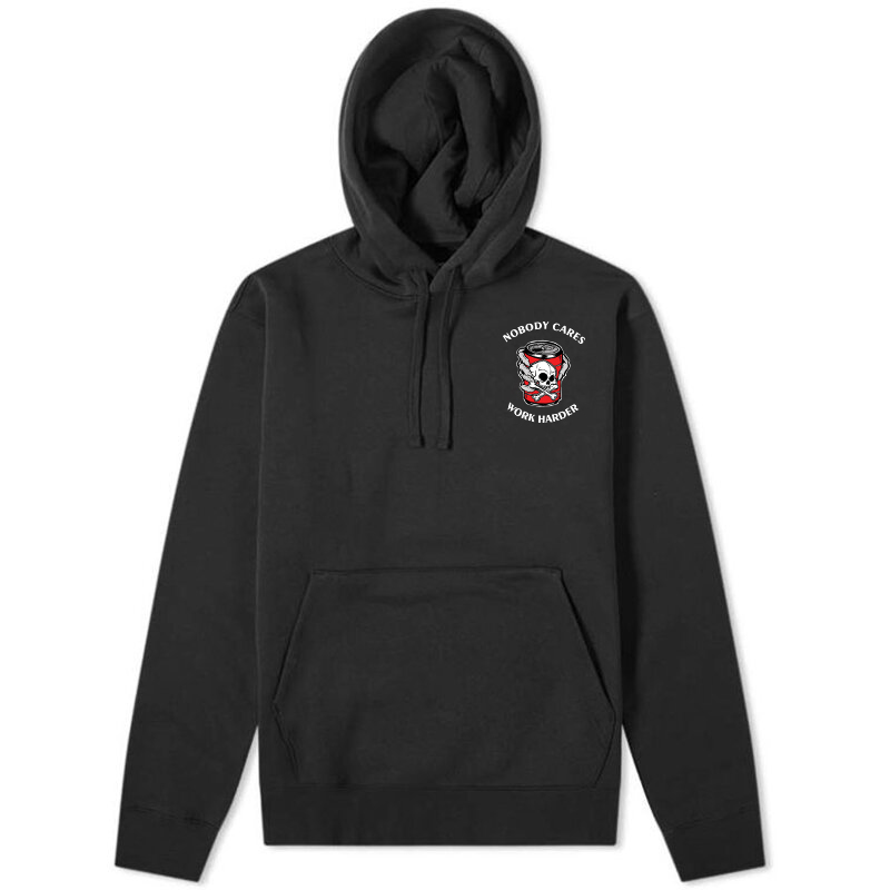  Nobody Cares Work Harder Skull Can Printed Classic Hoodie-Ranbybox
