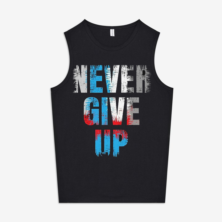 NEVER GIVE UP  Printed Women's Vest