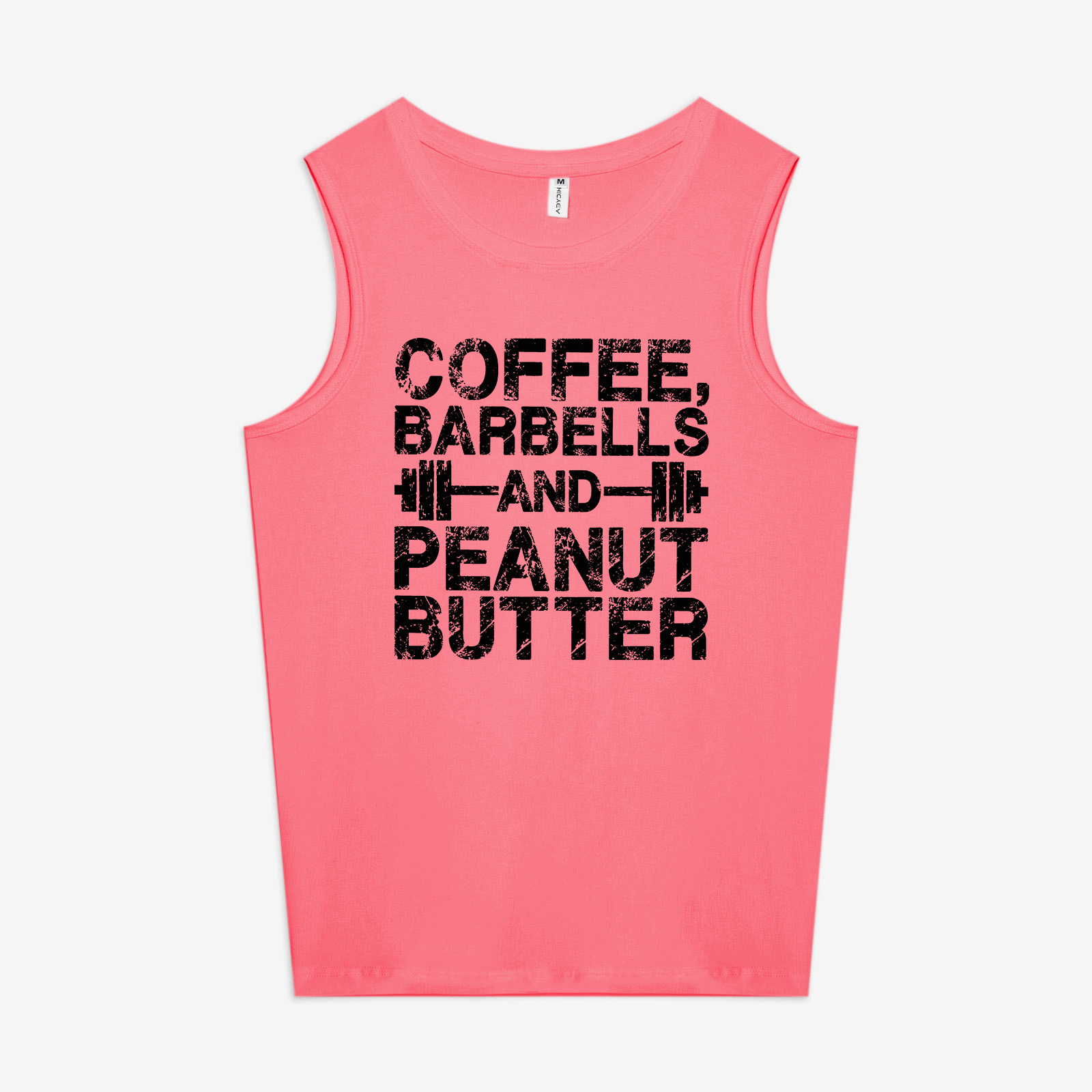 Coffee, Barbells And Peanut Butter Printed Women's Vest-traneing