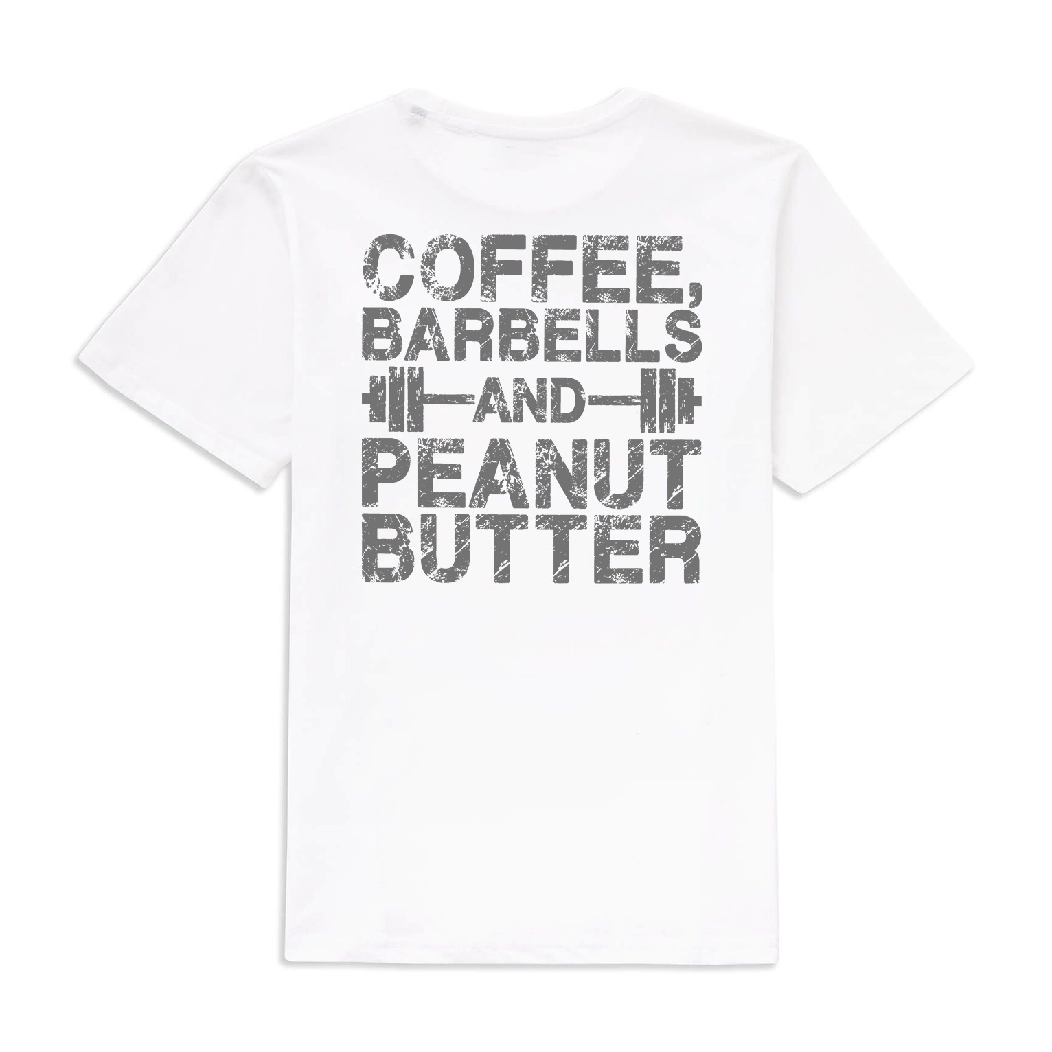 Coffee, Barbells And Peanut Butter Printed Women's T-shirt
