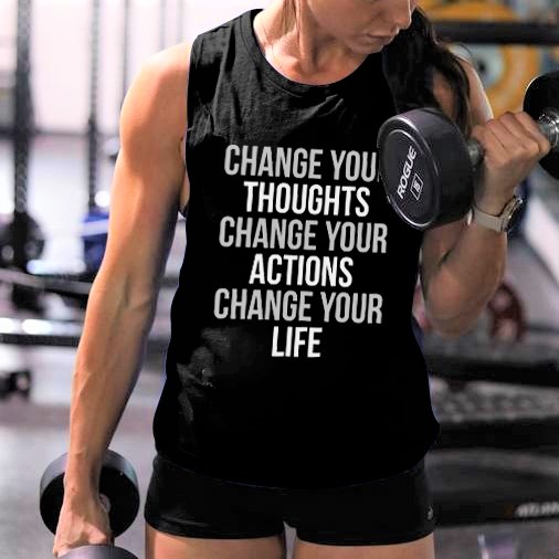 Change Your Thoughts Change Your Actions Print Women's Vest