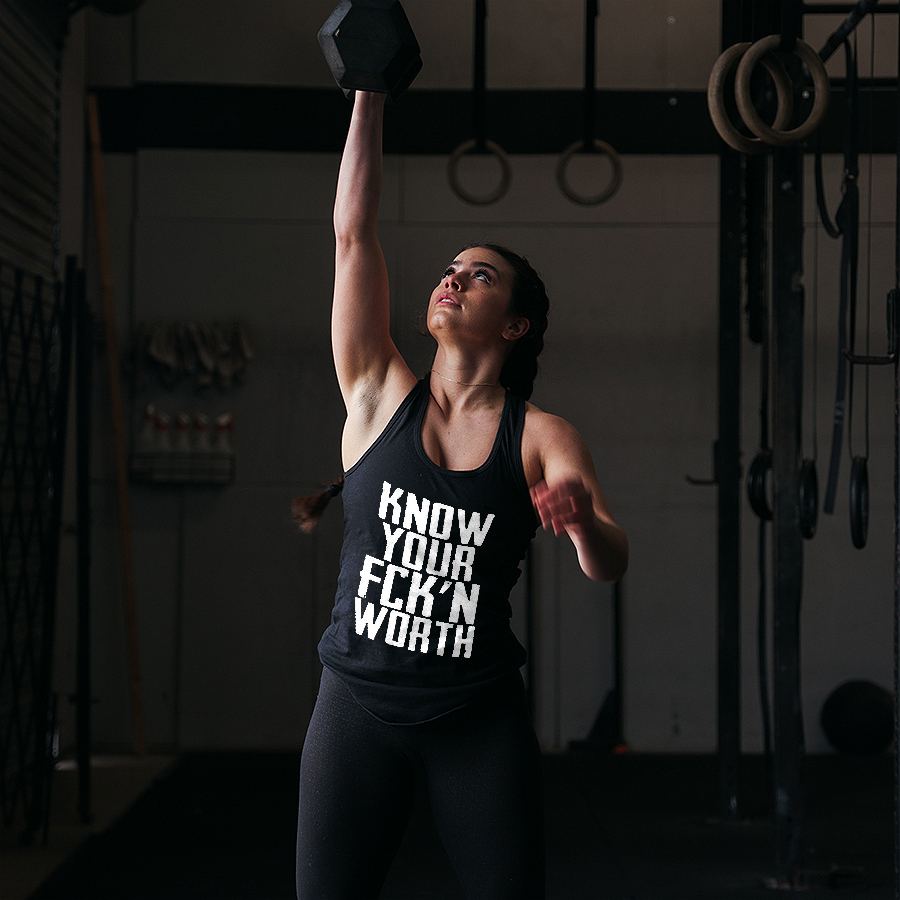 Know Your Fck'n Worth Printed Women's Tank